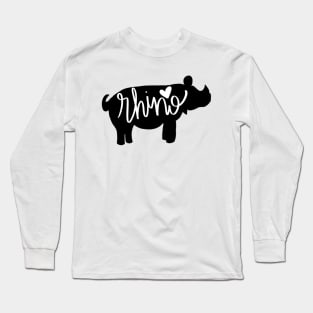 Rhino Love - Silhouette Long Sleeve T-Shirt